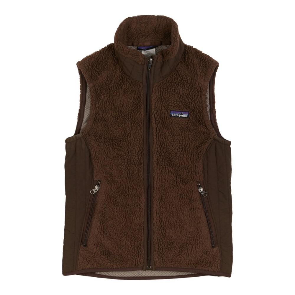 Patagonia Women’s Retro-X Vest Brown Fleece Zip-Up Pockets Size Medium Layering